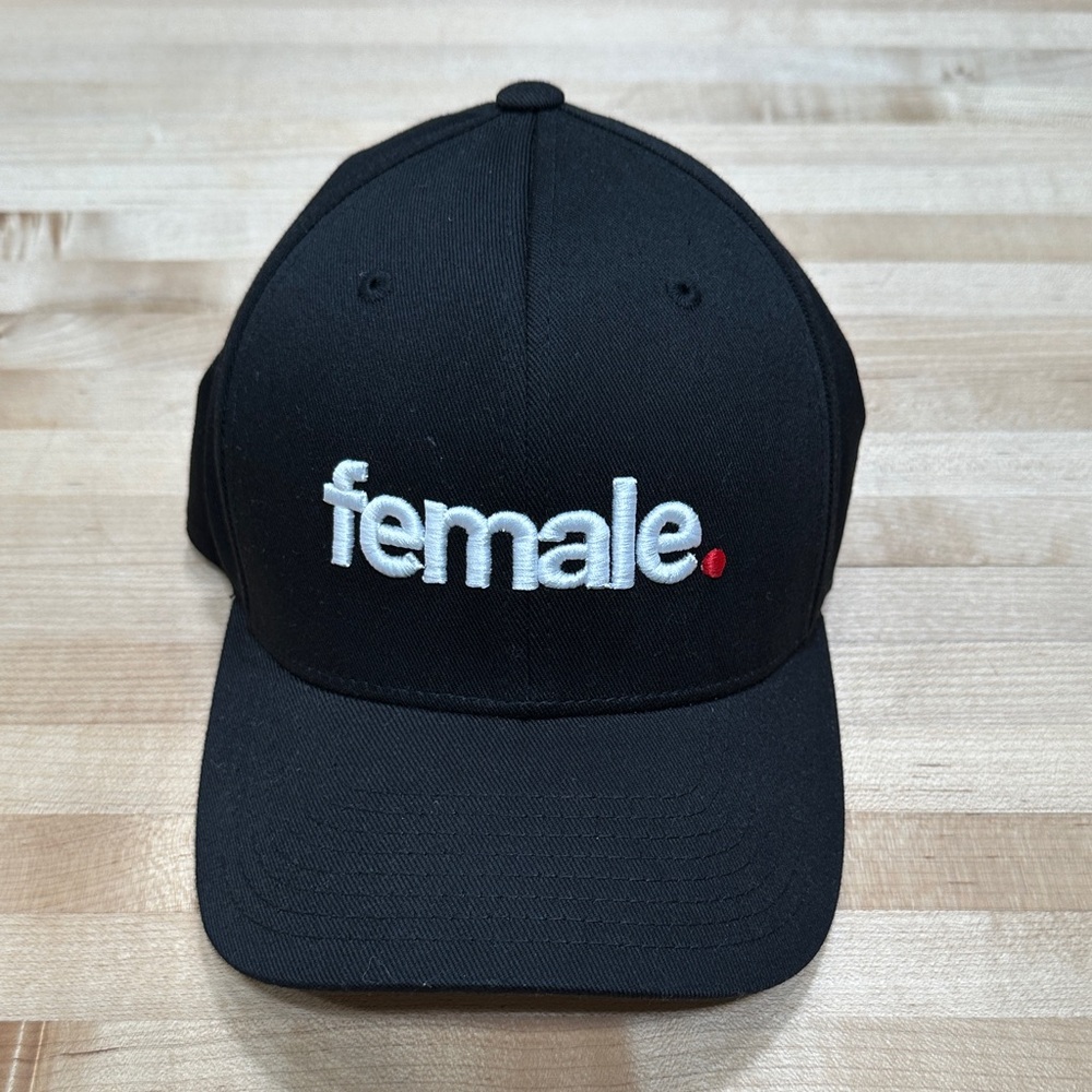 Female Embroidered Black Baseball Cap